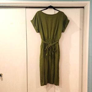 OffOn green linen dress Size Medium M